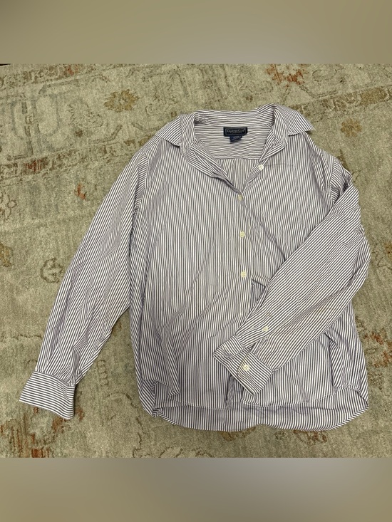 Charter Club Other - White and purple Pinstripe Men's Button-Down Shirt